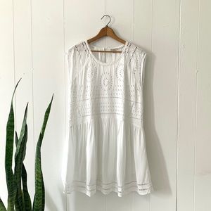Urban Outfitters - Ecote White eyelet shift dress